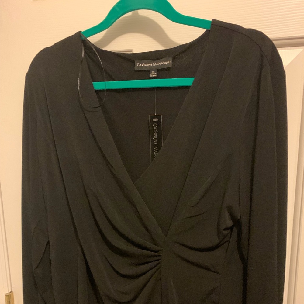 Women blouse faux wrap top